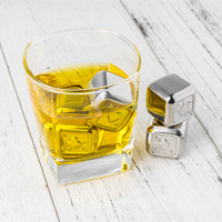 Glaçons de pierres de whisky de Poker réutilisables en acier inoxydable, fabricant Direct