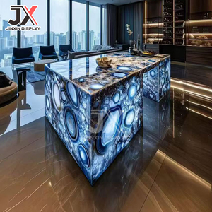 Tùy chỉnh hiện đại sang trọng pha lê tablebar nhà hàng thiết kế truy cập nhựa trong suốt bàn tiếp tân khách sạn Văn phòng cửa hàng đồ nội thất - Product Image 3