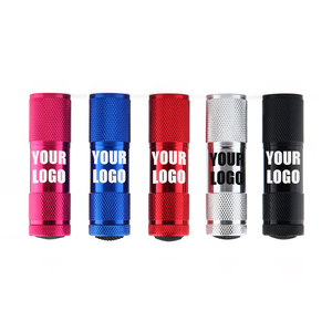Low Price 9 Led Purple Light Powerful Flashlight Daily Use Portable Gift Mini Flashlight With Customized Logo and Lanyard