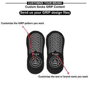 Calze sportive con Logo personalizzato in cotone con impugnatura Tie-Dye in gomma antiscivolo Pilates Design ad alta caviglia per la stagione estiva nuovo calzino sportivo - Product Image 5