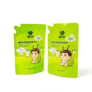 Zhongbao factory custom good quality liquid laundry detergent bag liquid gel pouch bag Custom shape bag