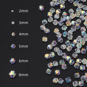 Zhubi AB Color diamante taglio vetro foro dritto perline anello alto trasparente a punta bracciale gioielli fatti da te sciolti natura cristallo - Product Image 6