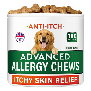 Pork Flavor Low-Allergy Formula <strong>Dog</strong> Advanced Allergy Chews 180 Count Anti-Itch Soft Chews <strong>for</strong> Itchy Skin Relief - Product Image 1