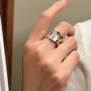 Anillo Básico de Plata de Ley S925, Estilo Coreano, Resistente, Minimalista, Moderno, Joyería de Plata al por Mayor - Product Image 2