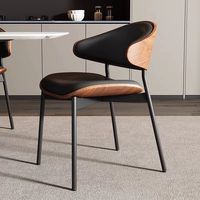 Chaises de salle à manger en acier, style moderne et minimaliste, luxe léger, avec rembourrage doux, sans accoudoirs, pour réception d'hôtel, livraison le jour même