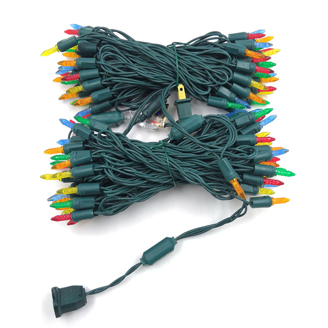 50 Count M5 LED Christmas Mini Light Green Wire Electric Twinkle Stick on Mini Blinking Led Light