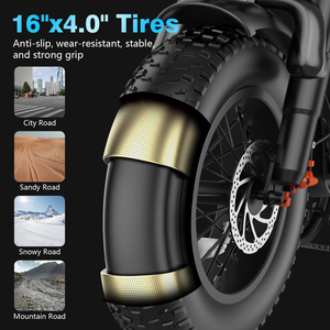 Amortiguador Central para Bicicleta Eléctrica de 35 Millas, 48V18AH, 500LBS, Envío Rápido en EE. UU., Diseño Integrado Resistente para Nieve - Product Image 3