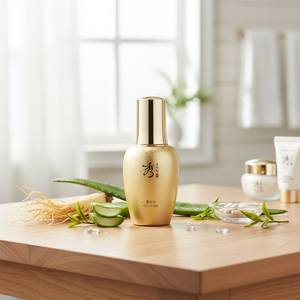 THEFACESHOP Sooryehan Ginseng Signature Ampoule Serum Firming Face Cream Hyaluronic Acid <b>Vitamin</b> Aloe Vera Green Tea B5 OEM ml - Product Image 3