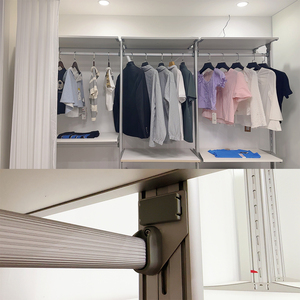 Estante de armario moderno de aluminio de estilo abierto para dormitorio y guardarropa, almacenamiento integrado de ropa y zapatos - Product Image 5
