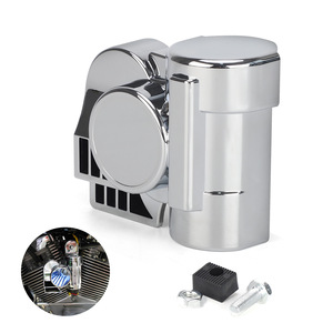 Klaxon chromé pour moto, montage avant, 12V, kit de mise à niveau pour klaxon en forme d'escargot, compatible Harley Davidson - Product Image 4