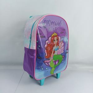 2025 diseño de fábrica sirena impresión brillante PVC niñas <span class=keywords><strong>mochila</strong></span> escolar <span class=keywords><strong>con</strong></span> bolsa de almuerzo <span class=keywords><strong>mochila</strong></span>, carro <span class=keywords><strong>con</strong></span> dos <span class=keywords><strong>ruedas</strong></span> personalizado - Product Image 3