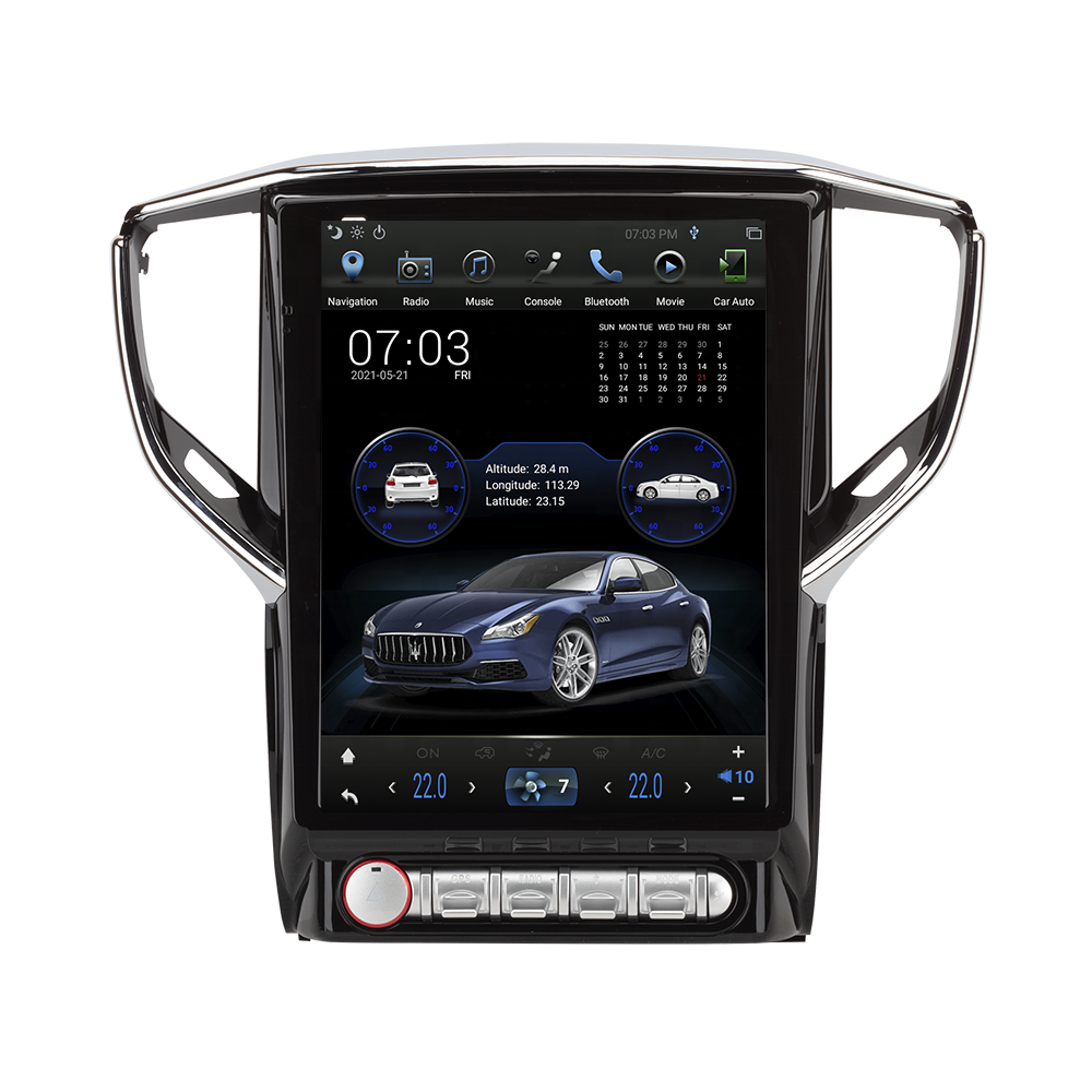 Автомагнитола в стиле tesla, с вертикальным экраном 12,1 дюйма, dvd-плеером, gps-навигацией, для Maserati ghiblac 2014-2016