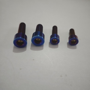 Vis en alliage de titane GR5 pour moto et vélo, anodisées bleues, à tête bouton/hexagonale/cylindrique, <span class=keywords><strong>M5</strong></span> M6 M8, à entraînement hexagonal interne - Product Image 5