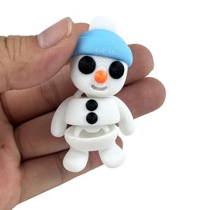 Ornamento Natalizio da Scrivania a Forma di Pupazzo di Neve in Plastica Stampata in 3D - Product Image 3