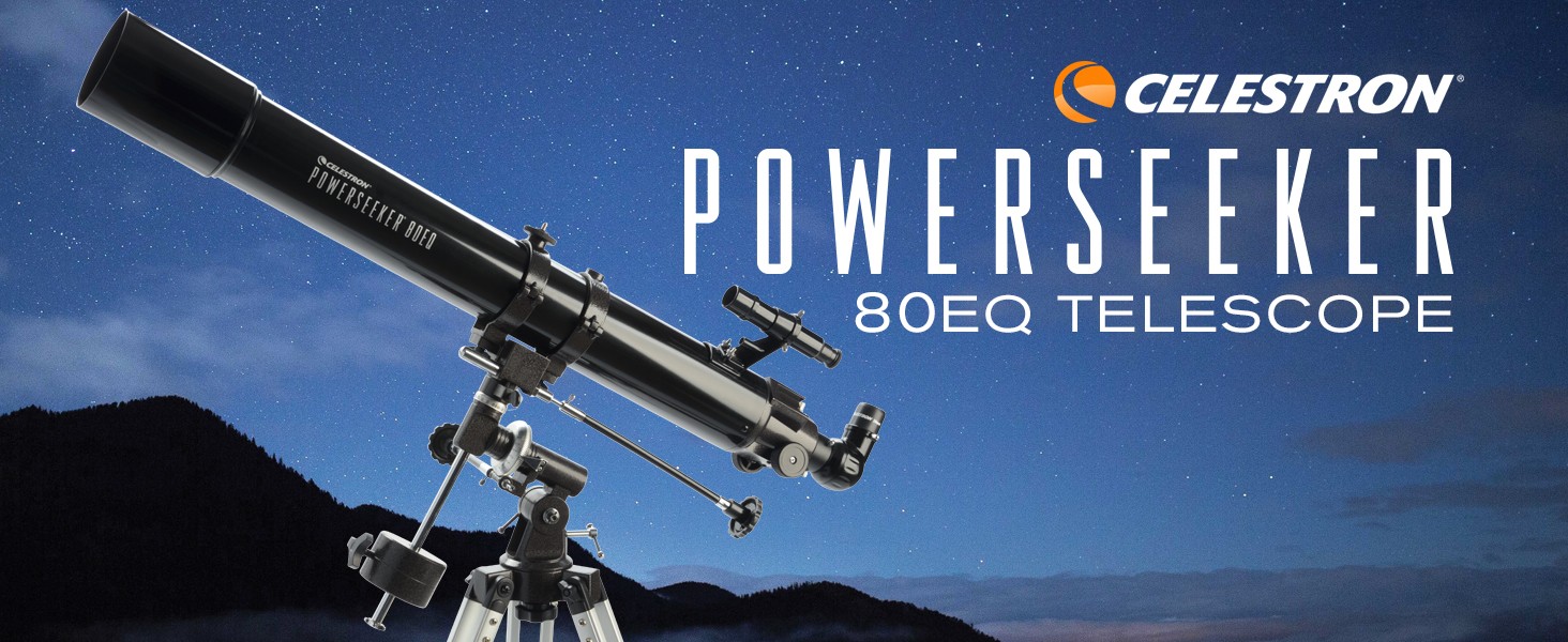 Télescope Celestron PowerSeeker 80 EQ, 80/900mm, Réfracteur, Monture Parallactique, Neuf