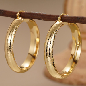 Pendientes de Aro Silvermoon, Chapados en Oro, Aleación de Zinc, Diseño de Plantas, Estilo Clásico, Joyería de Moda Unisex - Product Image 4