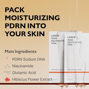 Masques faciaux coréens PDRN en marque propre, vegan, éclaircissants, lissent la texture de la peau, ADN de saumon, <span class=keywords><strong>masque</strong></span> en feuille PDRN - Product Image 3