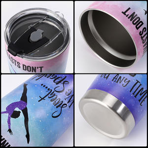 Vasos Térmicos Personalizados al por Mayor de Fábrica, de Acero Inoxidable con Recubrimiento en Polvo, de 20 oz, para Viajes en Auto, con Tapa para Café - Product Image 3