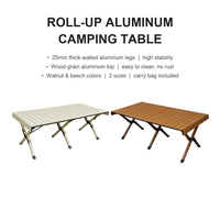 Table pliante rectangulaire d'extérieur personnalisée en usine, portable pour camping et pique-nique, en alliage d'aluminium, mobilier d'extérieur, pliable type 'egg crate'
