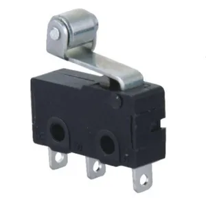 3 Pins Push Button Limit Switch Micro Switch 10A With Lever And Roller