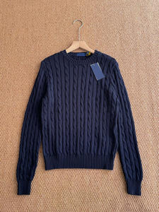 <span class=keywords><strong>Pull</strong></span> tricoté à col rond avec broderie et logo, motif torsadé, chaud pour l'automne, pour couple, photos réelles - Product Image 5