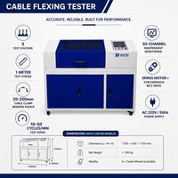 Máquina de prueba de vida útil mecánica de cadenas portacables de 3 estaciones, máquina de resistencia a la flexión de cables flexibles con servoaccionamiento de 50 canales para brazo robótico