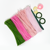 Romantische Rozenboeket Creatieve Set 436 Stuks Buigbare Chenille Stengels Pijpenragers voor Valentijnscadeau Huis Bruiloft Feestdecoratie