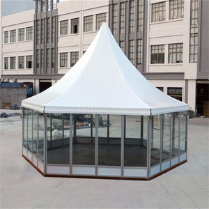 Grande tente de réception en verre chapiteau extérieur de pagode de belvédère tentes à cadre en aluminium pour événements carpas <span class=keywords><strong>barnum</strong></span> à vendre - Product Image 1