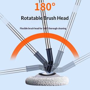 Brosse de lavage de voiture avec manche télescopique coudé, poils doux, outil de nettoyage et d'essuyage sans dommage - Product Image 2