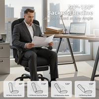 Chaise de jeu personnalisée en usine, inclinable, durable, avec repose-pieds et accoudoirs réglables pour la configuration de bureau à domicile