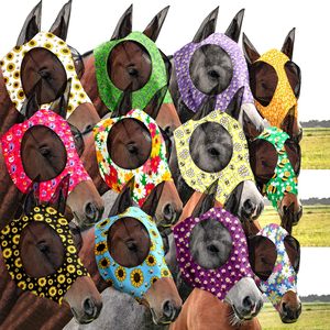 Masque anti-mouches personnalisé pour chevaux Masque élastique confortable pour chevaux avec oreilles <span class=keywords><strong>Filet</strong></span> <span class=keywords><strong>de</strong></span> protection UV Fournitures respirantes pour chevaux Couvre-visage - Product Image 1