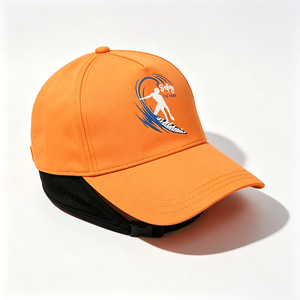 Casquette de baseball unisexe en toile orange, motif <span class=keywords><strong>surf</strong></span> sportif, avec sangle sous le menton, imperméable, séchage rapide, avec protège-oreilles, pour le <span class=keywords><strong>surf</strong></span> et les sports - Product Image 6