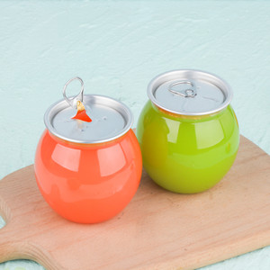 Lata Redonda de Plástico PET de 250/330/500 ml para Bebidas, con Serigrafía y Apertura Fácil, para Refrescos, Jugos, Té y Café - Product Image 2