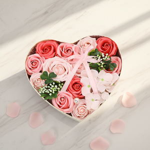<span class=keywords><strong>AM</strong></span>-SPB21 Ammy - Jabones de Rosa Rosa en Forma de Corazón, Caja de Regalo con Flores Decorativas para el Día de la Madre - Product Image 5