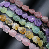 Perles en cristal naturel de haute qualité, pierres précieuses, à facettes, 1 pièce, bijoux DIY