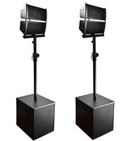 Audio profesional 3000W 2*12 "Subwoofer activo Juegos de karaoke Caja de sonido BT Sistema de altavoces PA + Array Line Party System Bocina