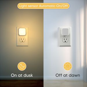 OEM Available Mini Square <b>Plug</b>-<b>in</b> <b>LED</b> Night <b>Light</b>, Automatic <b>Light</b> Sensor, Energy Saving Indoor Decorative Lamp, US Japan <b>Plug</b> - Product Image 2