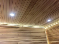 Kabin Sauna Uap Portabel Ramah Lingkungan untuk Penggunaan Komersial dengan Panel Kontrol Inframerah Jauh Kayu Cedar Merah Modern dan Cerdas