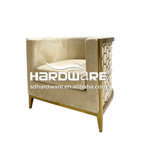 Fauteuil en velours, ensemble de chaises de loisirs au design moderne, pour salon royal, usage hôtelier, coussin personnalisé