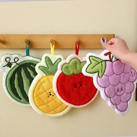 Serviette suspendue en velours corail pour enfant Longren, chiffon absorbant pour cuisine et salle de bain, petit cadeau
