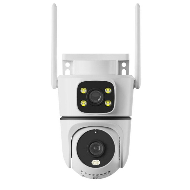 AI Smart 360 Wireless PTZ Security Camera with Dual Lens Human Detection CMOS Sensor H.265 4MP SDK Support