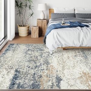 <span class=keywords><strong>Tappeto</strong></span> Astratto Lavabile con Retro Antiscivolo, Resistente alle Macchie, Pieghevole e Lavabile in Lavatrice per Camera da Letto e Soggiorno - Product Image 4