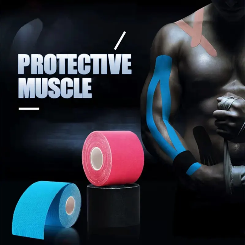 Customized Multiple-Purpose KT Waterproof Kinesiologytape Athletic 5m 5cm Sports Muscle Support Kinezio Knee Kinesiology Tape