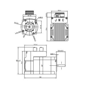 Jmc 100W Nema 23 Ac Geïntegreerde Servomotor 0.29n. <span class=keywords><strong>M</strong></span> 3000Rpm 3.5a 36vdc Mini Servomotor En Bestuurder 57X76Mm IHSV57-30-10-36 - Product Image 3