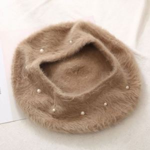 โรงงาน OEM ขายส่งหมวกเบเรต์ขนสัตว์สีพื้นพร้อมไข่มุก มีสินค้าในสต็อก - หมวกกีฬาชายหาดลำลอง - Product Image 2