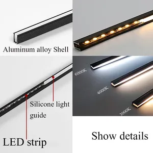 Dưới tủ <span class=keywords><strong>LED</strong></span> dải ánh sáng thanh DC12V lớp tủ kệ panal tích hợp siêu mỏng nhôm hồ sơ tủ quần áo trưng bày - Product Image 6