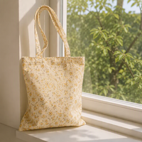 Sac fourre-tout multifonctionnel en toile, espace intérieur spacieux, poignées cousues pour le rangement de livres et les voyages de courte distance