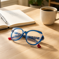 Monture de lunettes colorée pour femmes, monture complète, légère et transparente, style œil de chat, monture de lunettes optiques unisexe
