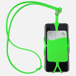 Funda de silicona para teléfono inteligente con tarjetero, cordón de silicona, soporte para tarjetas de celular, logotipo personalizado - Product Image 1