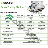 SAIDASHI Automatische Uienschilmachine 600-3000kg/uur Capaciteit Pneumatische Droge Ui Verwerkingslijn voor Grote Fabrieken met CE-certificering